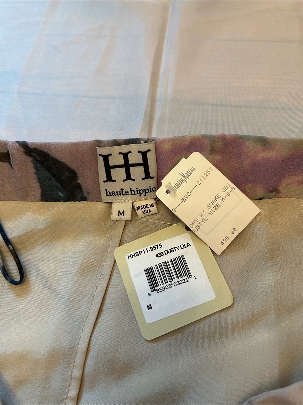 Haute Hippie Floral A-Line Skirt in Olive, Pink & Cream - Picture 2 of 13